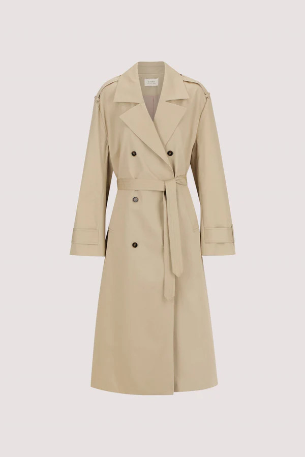 GABRIEL NATURAL BELTED TRENCH COAT | DISSH