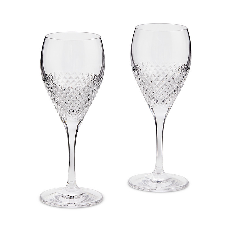 Wedgwood Vera Wang Diamond Mosaic Wine Glasses, Set of 2 | Bloomingdale's (US)