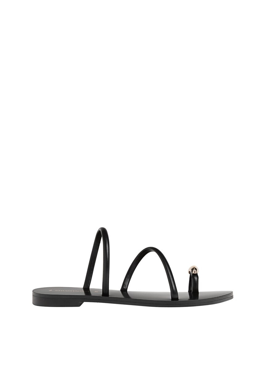 Flat slider sandals with metal detail | Stradivarius (UK)
