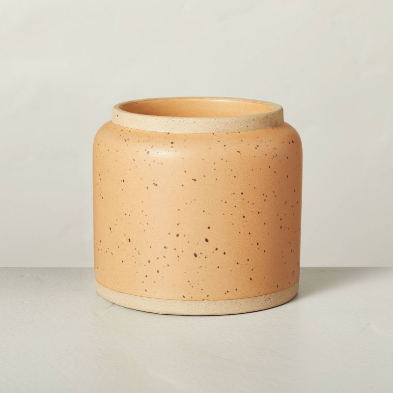 25oz Salted Honey Speckled Ceramic Multi-Wick Seasonal Candle Tan - Hearth &#38; Hand&#8482; with... | Target