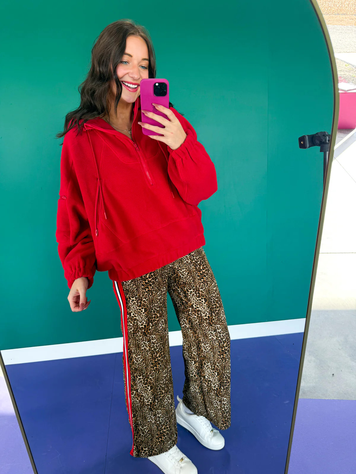 Hazel Hooded Pullover - Cool Red | MyEllement Boutique