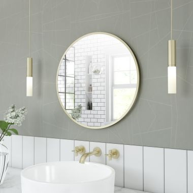 Barrett 24 x 24 Inch Round Mirror | Vintage Tub & Bath