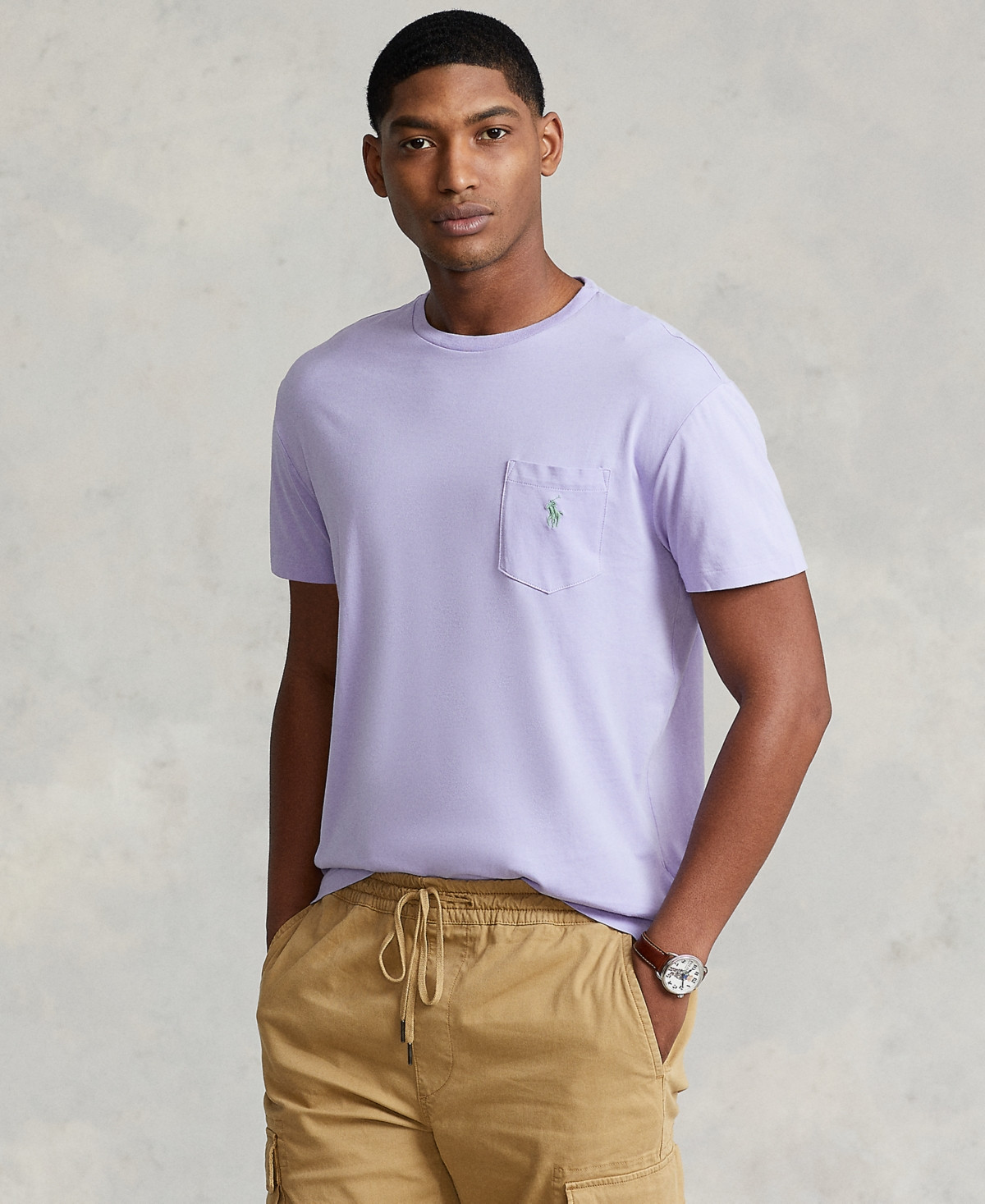 Polo Ralph Lauren Men's Classic-Fit Jersey Pocket T-Shirt - Sky Lavender | Macy's