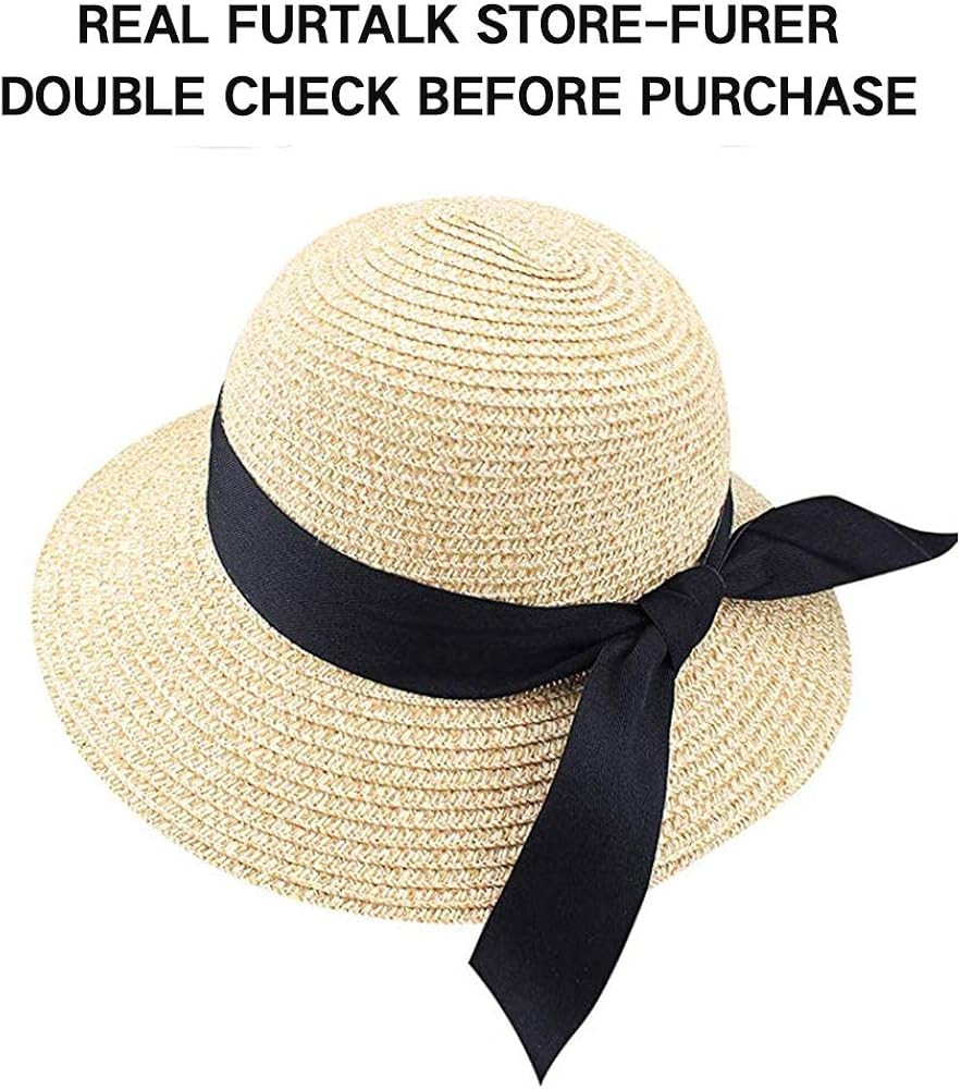Womens Beach Sun Straw Hat UV UPF50 Travel Foldable Brim Summer UV Hat | Amazon (US)