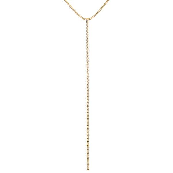 CZ Tennis Lariat Necklace | Adina Eden