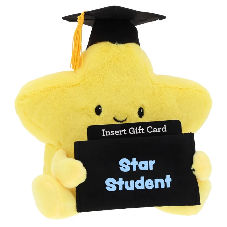 Star Student Plush Gift Card Holder, Yellow and Black, Graduation by Way To Celebrate | Walmart (US)