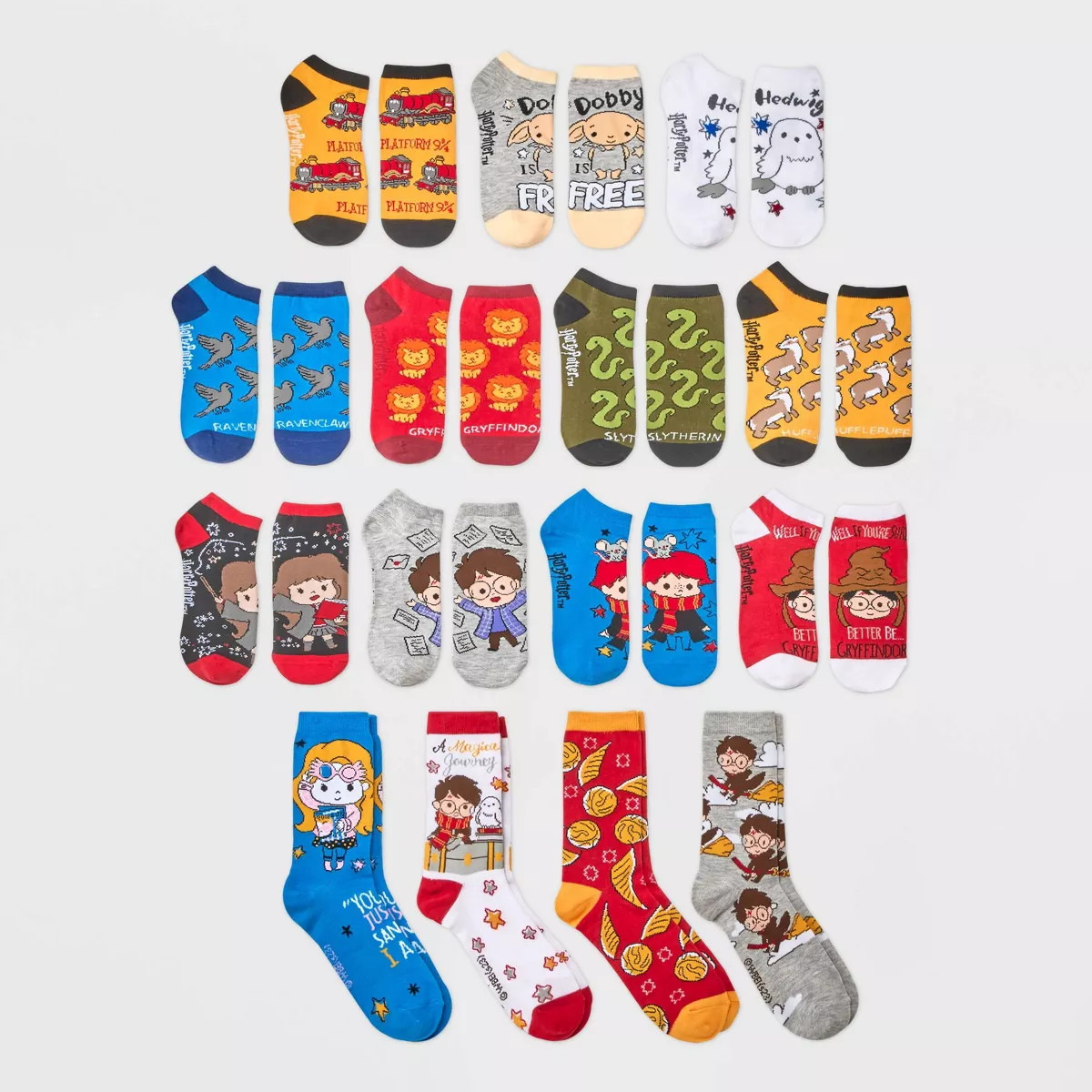 Women's Harry Potter 15 Days of Socks Advent Calendar - Assorted Colors 4-10 | Target