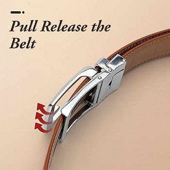 Lingli Men's Belt,Ratchet Dress Belt with Automatic Buckle Brown/Black-Trim to Fit-35mm wide | Amazon (US)