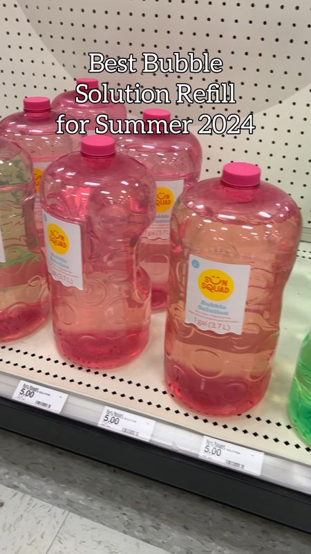 Super cheap gallon refill of bubble solution for all your summer fun occasions! Birthday party, family party, Fourth of July, summer occasion — every occasion with kiddos needs these bubbles. 🫧  Grab a few of these via pick up today before they’re out of stock! 

#LTKparties #LTKkids #LTKVideo