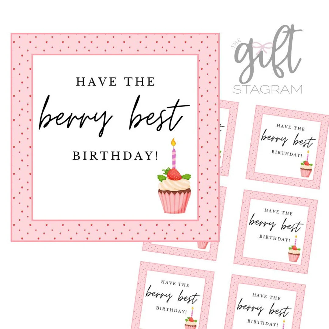 Berry Best Birthday Gift Tag | DIGITAL DOWNLOAD | Happy Birthday Gift Tag | Birthday Gift Ideas |... | Etsy (US)