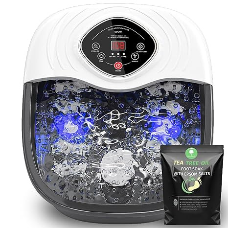 closewave Foot Spa Bath Massager with Heat, UV & Ozone Bubbles,Shiatsu Rollers Epsom Salt Tempera... | Amazon (US)