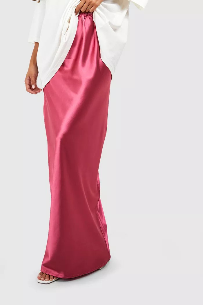 Satin Bias Maxi Skirt | Boohoo.com (UK & IE)