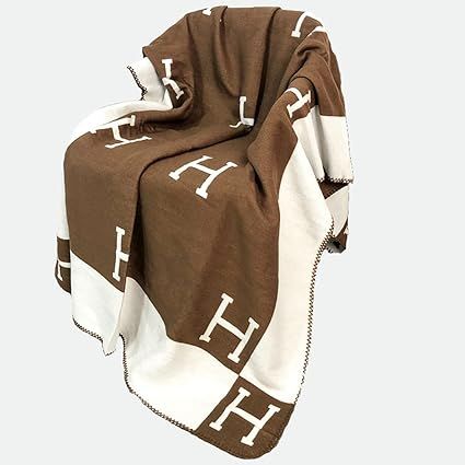 H Letter Cashmere Blanket Quilt Thicken Winter Blanket Warm Flannel Coral Fleece Blanket | Amazon (US)