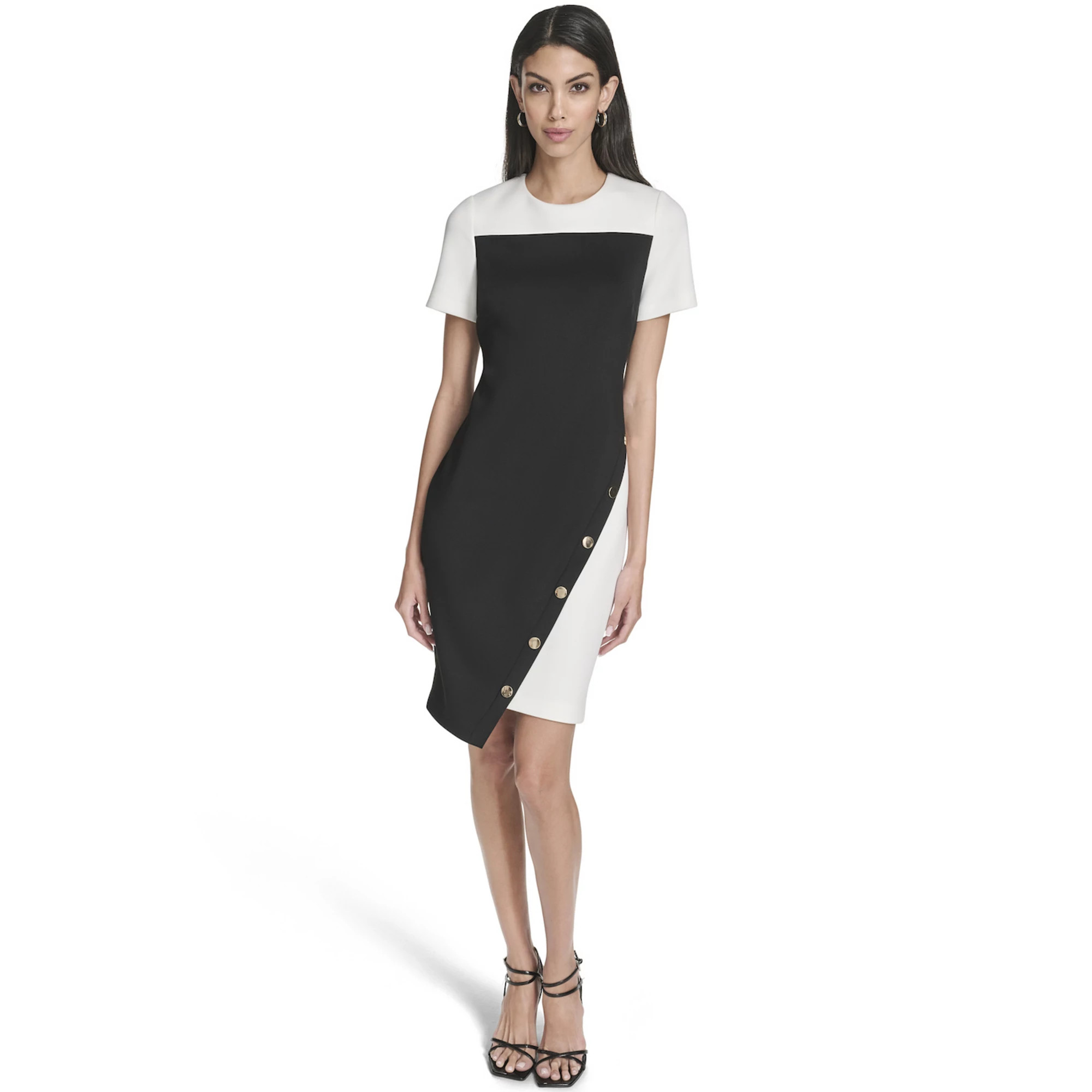 Women's Andrew Marc Short Sleeve Color Block Sheath Dress | Kohl's