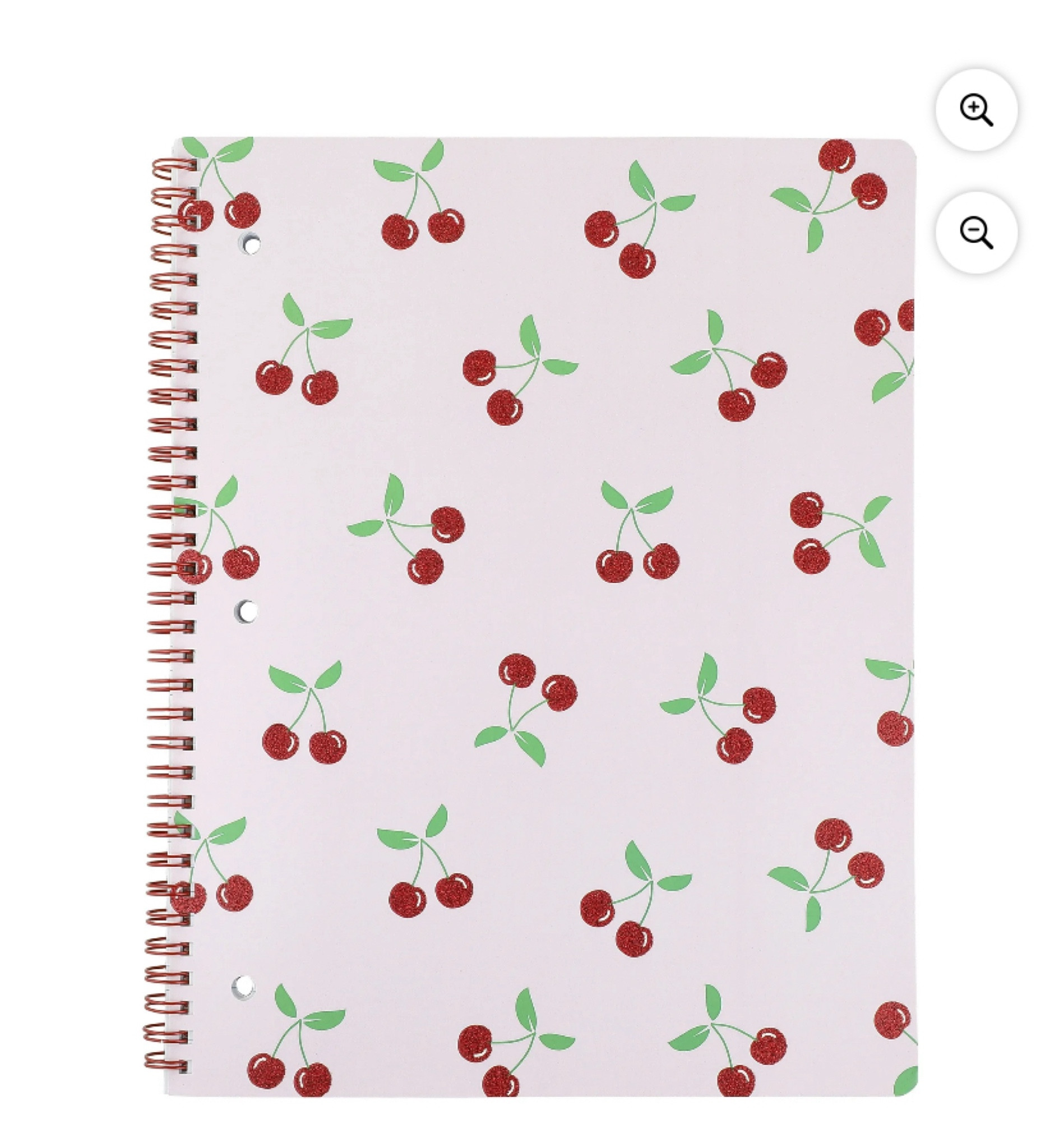 1 Subject Notebook Glitter Cherries Pink
