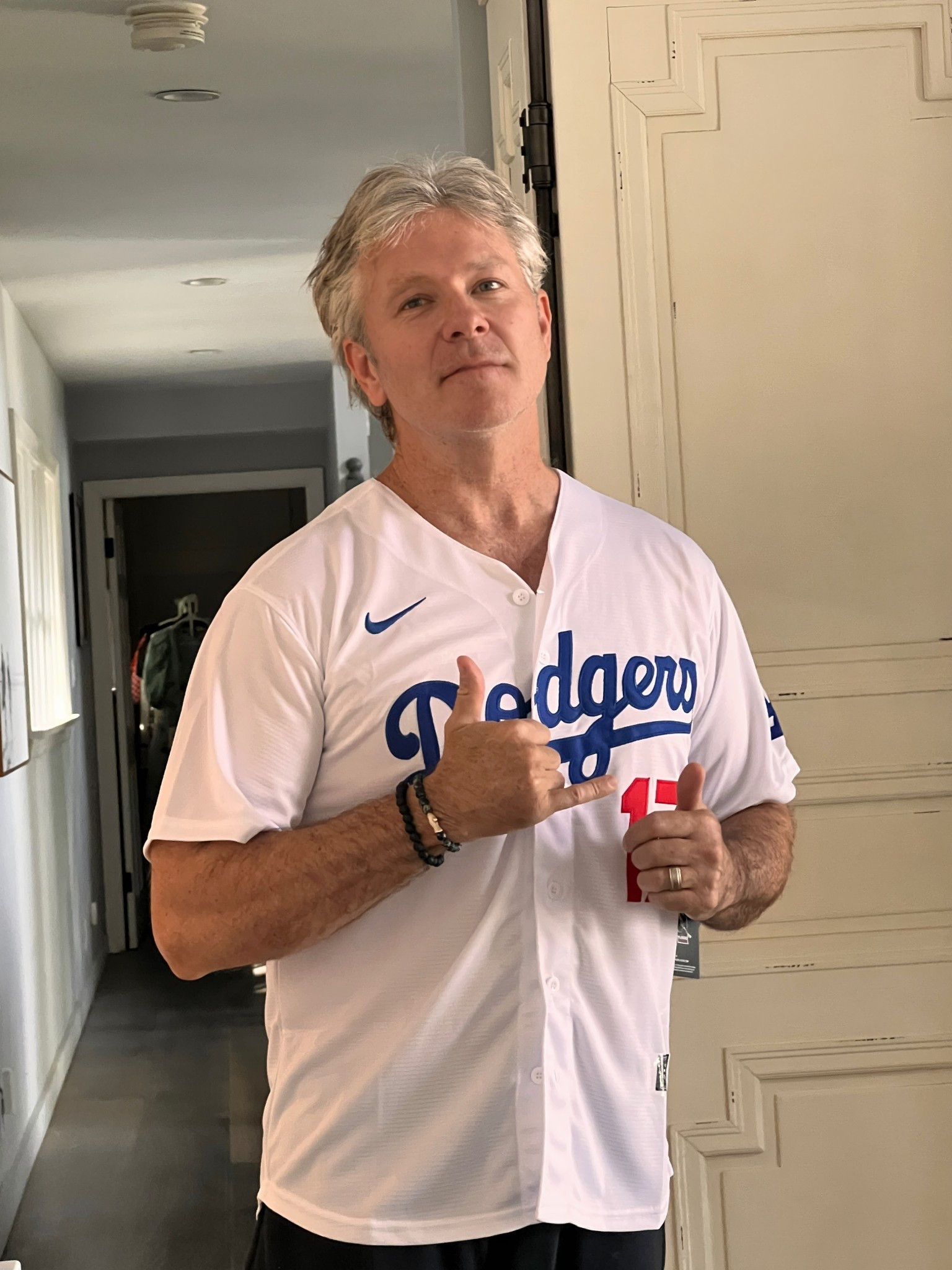 It’s not romantic, or sweet, or sexy - but I’ve learned to just buy the man what he wants! And he’s been asking for an Ohtani jersey for a while - and he was pleased as punch 😊 
Wearing a Large.


#LTKMens #LTKfitnessgoals #LTKActive