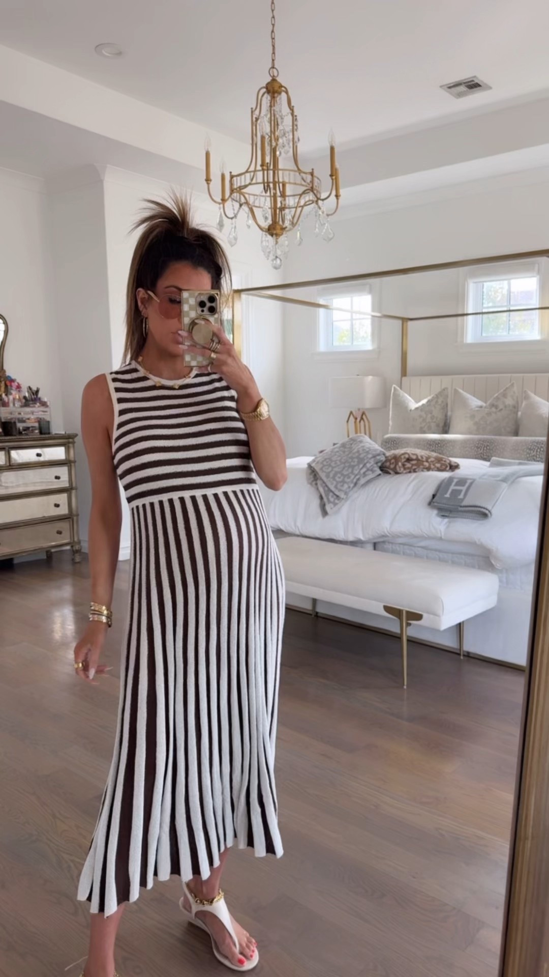 Medium in dress (not maternity. Just a Zara find) and the sandals are my must haves this year but I sized up in all styles half a size  

Emily Ann Gemma, spring fashion, maternity outfit, maternity fashion, pregnancy fashion, third trimester fashion, sandals spring 2026, spring sandals 

#LTKBump #LTKmomlife #LTKootd