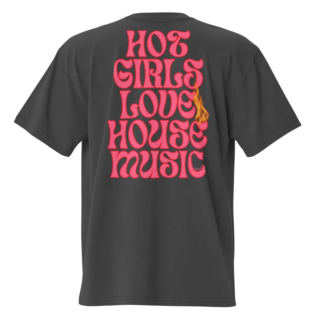 Hot Girls Love House Music Oversized Faded T-shirt Pink, House Music Shirt, Rave Tee, Afters T-sh... | Etsy (US)