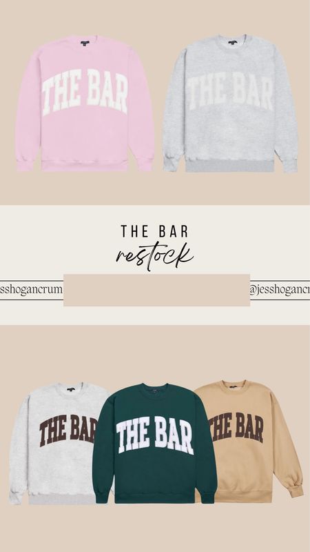 New restock from The Bar! Things are selling out SO quickly, so run and grab your sweatshirt as soon as you can! 

The bar, the bar restock, the bar in stock, Jess Crum 

#LTKSeasonal #LTKstyletip