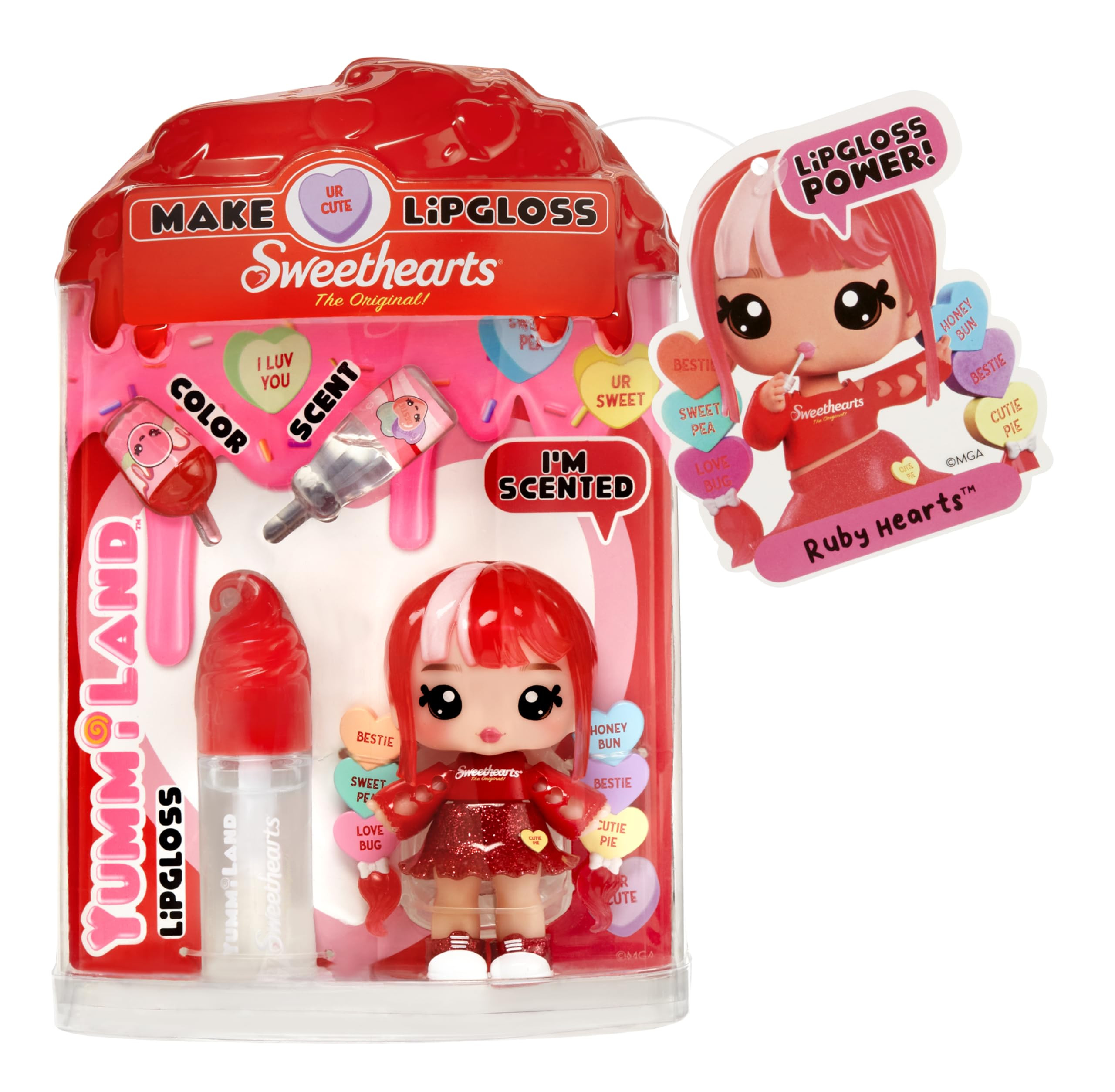 Yummiland x Sweethearts Collection Ruby Hearts Lip Gloss Dolls | Amazon (US)