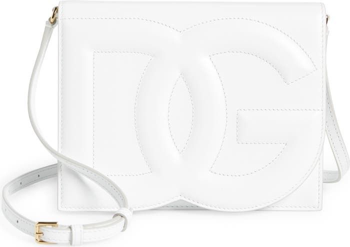 Dolce&Gabbana DG Logo Flap Leather Crossbody Bag White Bag Bags Fall Outfits 2022 | Nordstrom