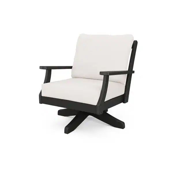 POLYWOOD Braxton Deep Seating Swivel Chair - Overstock - 31272023 | Bed Bath & Beyond