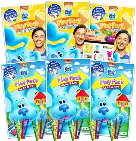 Blues Clues Party Favors Packs ~ Bundle Includes 6 Sets with Blue's Clues and You! Stickers, Colorin | Amazon (US)