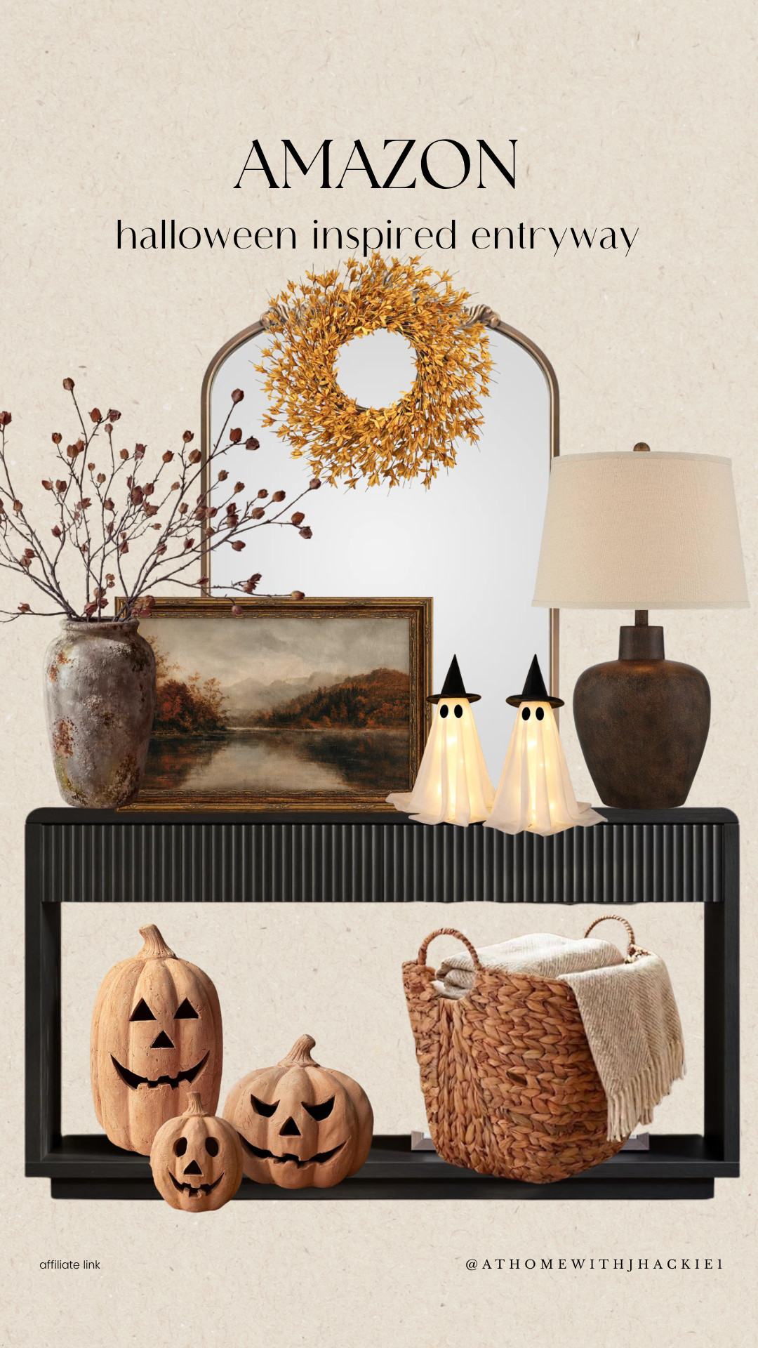Amazon halloween decor, halloween entryway, halloween console table, halloween decorating ideas, neutral halloween decor, elegant halloween decor, cozy halloween home, spooky season decor, ghost lamps, light up ghost decor, pumpkin decor, fall wreath, vintage landscape art, console table styling, entryway decor ideas, amazon home finds, cozy fall decorating, fall home decor, neutral home styling, woven basket decor, decorative mirror, rustic vase, autumn branches, affordable halloween decor, halloween inspiration, classy spooky decor, fall entryway inspiration, seasonal home decor

#LTKSeasonal #LTKHome