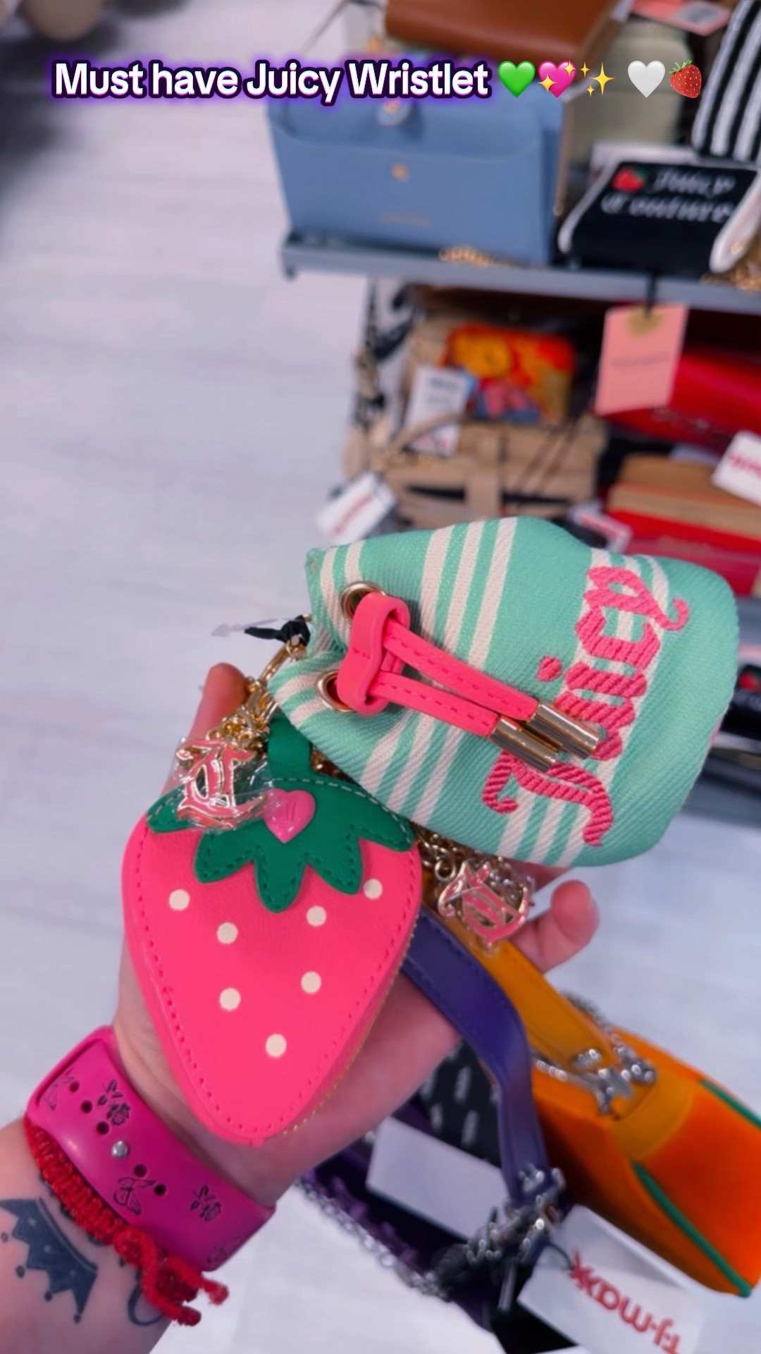 Must have Juicy Wristlet 
🍓💖✨💚



#juicycouture #juicycouturefinds #tjmaxxfinds #tjmaxx #vintage 

#LTKBeauty #LTKselfcare #LTKTravel