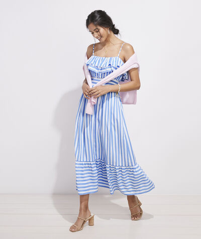Lurex Stripe Midi Dress | vineyard vines