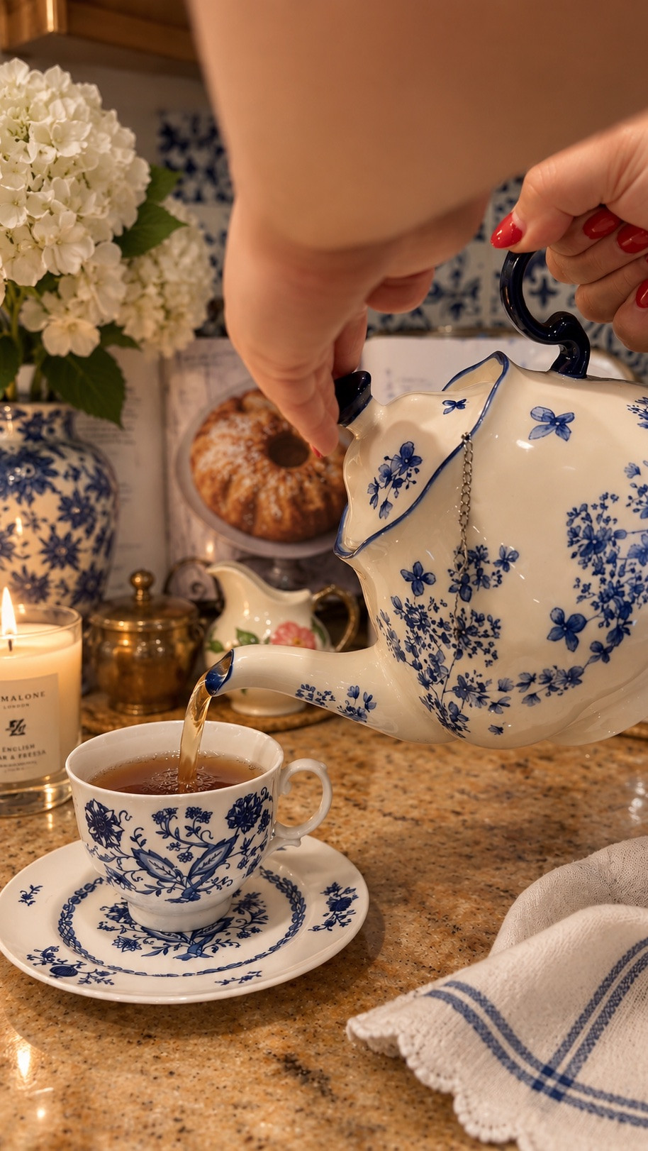 A slow Wednesday and one of my favorite little corners of our home. ☕️💙

Today I’m trying the Victorian Chai Black Tea from @spiceandtea.portjeffersonny served in my favorite blue-and-white teapot and estate sale teacup.

Sometimes the simplest rituals are the ones that make home feel the coziest.

#TeaTime #SlowLiving #CottageStyle #CollectedHome #Teaset

#LTKmorningroutine #LTKSeasonal #LTKHome