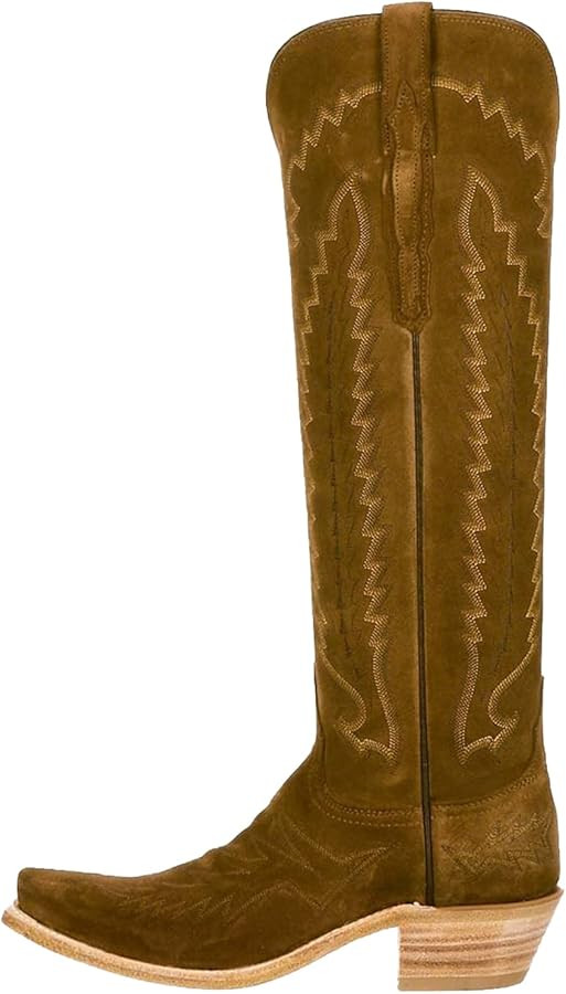 Western Boots Women, Knee High Cowboy Boots for Women Wide Calf Pointed Toe and Low Chunky Heel C... | Amazon (US)