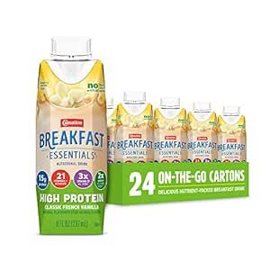 Carnation Breakfast Essentials High Protein Ready-to-Drink, Classic French Vanilla, 8 FL OZ Carto... | Amazon (US)