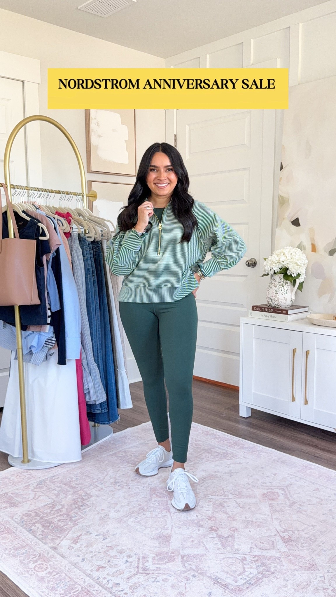 Nordstrom Anniversary Sale Outfits! Green sycamore color quarter zip pullover size xs TTS
Green sycamore color size small TTS
Green sycamore color leggings size medium - i like to size up a size for a comfortable waistband
New Balance sneakers size 6.5 TTS

#LTKPetite #LTKSaleAlert #LTKActive