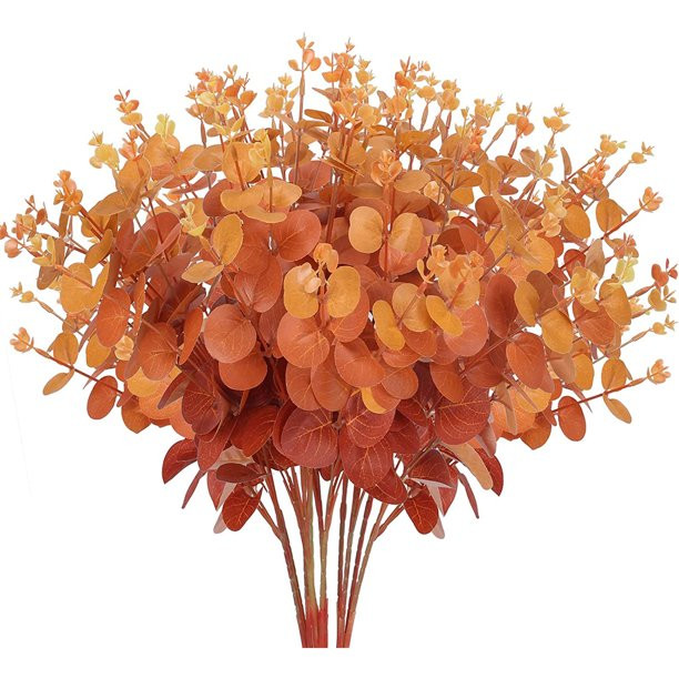 3Pcs Artificial Eucalyptus Leaves Branches Fake Fall Eucalyptus Plant Faux Fall Stems for Thanksg... | Walmart (US)