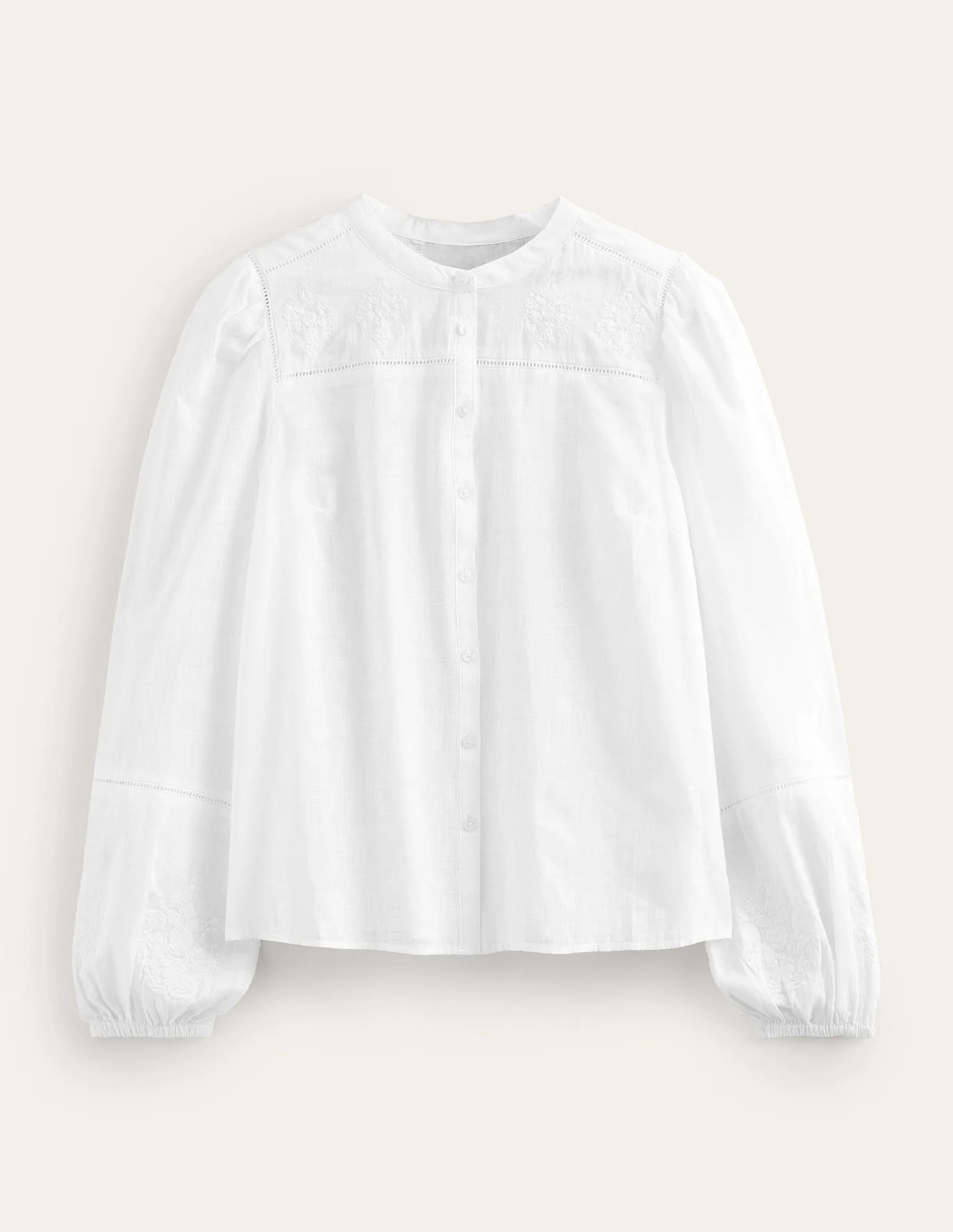 Emb And Trim Mix Top | Boden (US)