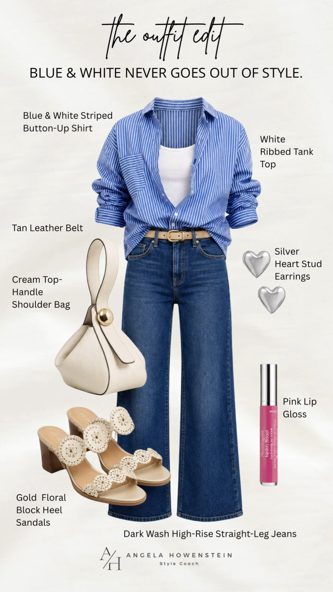 This blue striped button-down is a timeless wardrobe staple you’ll wear on repeat. I love it paired with dark wash jeans for an effortless look that works for everyday, casual Fridays, lunch dates, and travel. The neutral accessories pull it all together beautifully.

💡 LTK MADE EASY

❤️ Heart = Support my posts
🔖 Save = Get sale & restock alerts
📋 Lists = Keep favorites organized
📲 Share = Send to yourself for later
💬 Comment = Ask me anything

#LTKootd #LTKSeasonal #LTKOver40