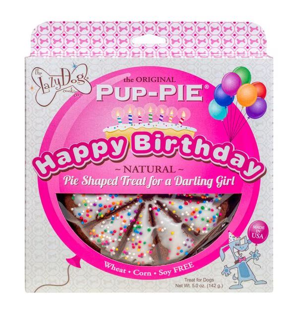 The Lazy Dog Cookie Co. Happy Birthday Pup-PIE Dog Treat, Girl | Chewy.com