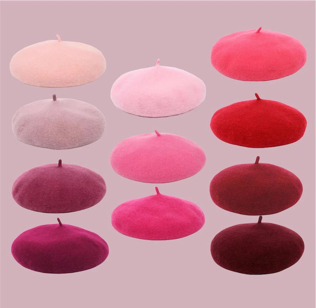 Pink Beret, 100% Wool, French Beret, Winter Hat, Vintage Style Classic Wool Beret, Beret Hat for ... | Etsy (US)