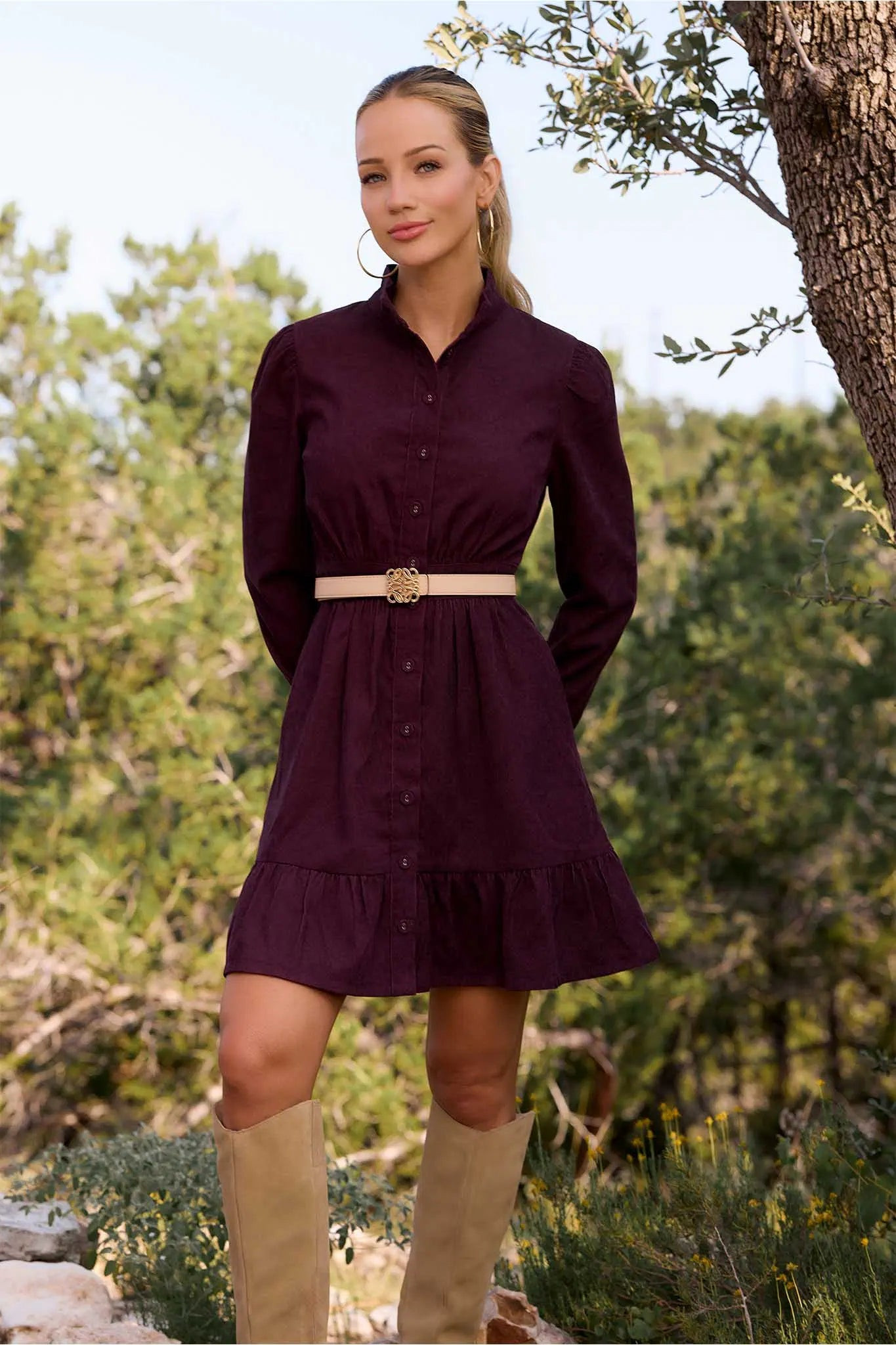 Elizabeth Dress- Eggplant | Avara