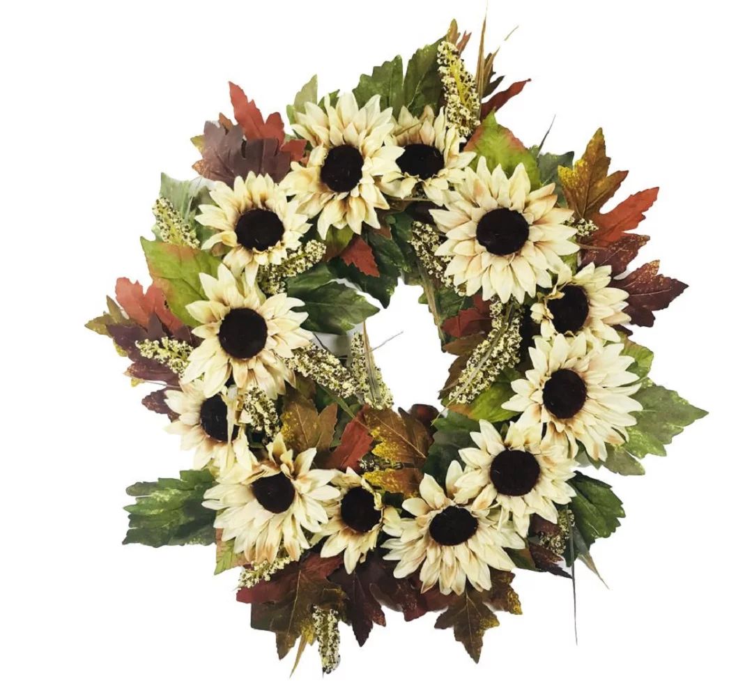 Arty Imports Sunflower Wreath Cream 24" | Walmart (US)
