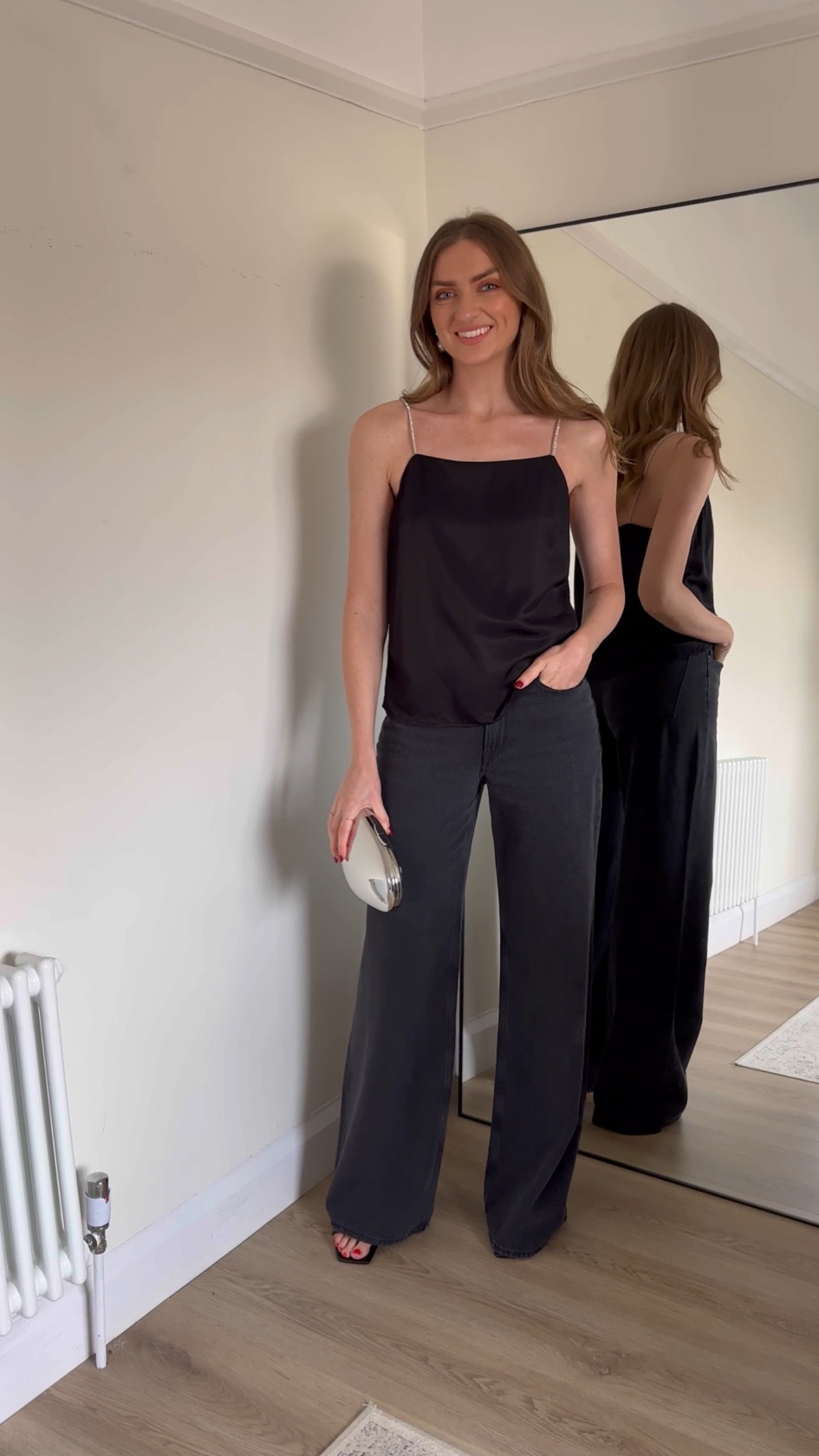 H&M 20% off haul

Small in the H&M rhinestone detail black cami
26 Long in the Abercrombie wide leg jeans -25% off and then an 
additional 15% off on top using my code: AFEMILY
I’m 5ft 6
ASOS silver box bag
Karen Millen silver bangle -EMILY25 for an extra 25% off



Dressy casual outfit, Christmas Day outfit, evening outfit, going out out


#LTKpartywear #LTKuk #LTKCyberWeek
