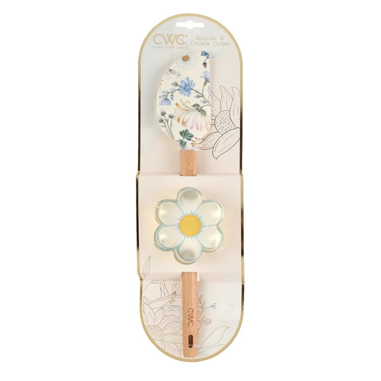 COOK WITH COLOR LARGE 2 PIECE EASTER SPATULA &DAISY STAINLESS STEEL COOKIE CUTTER - Walmart.com | Walmart (US)