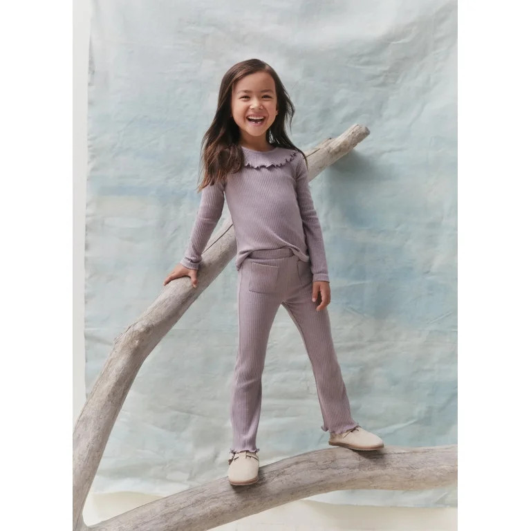 easy-peasy Toddler Girls Rib Flare Leggings, Sizes 18M-5T | Walmart (US)