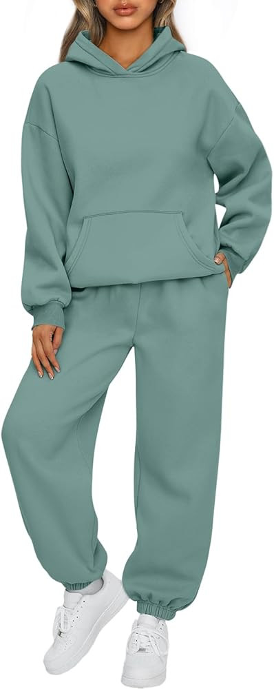AUTOMET Womens 2 Piece Outfits Lounge Hoodie Sweatsuit Sets Plus Size Fall Fashion Clothes Airpor... | Amazon (US)
