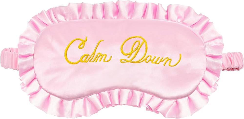 Calm Down Sleep Mask Pink Singer Merch Blindfold Eye Mask Travel Mask Eyeshade for Sleep Over Slu... | Amazon (US)