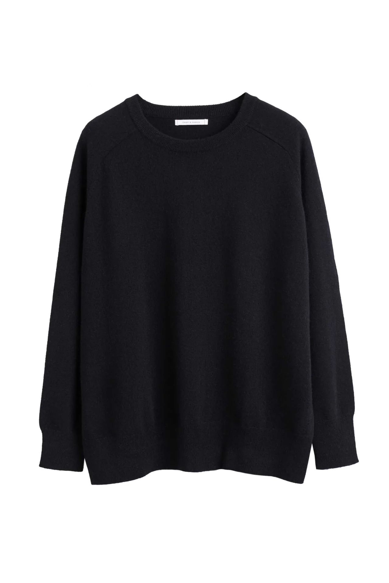 Black Cashmere Slouchy Sweater | Chinti and Parker