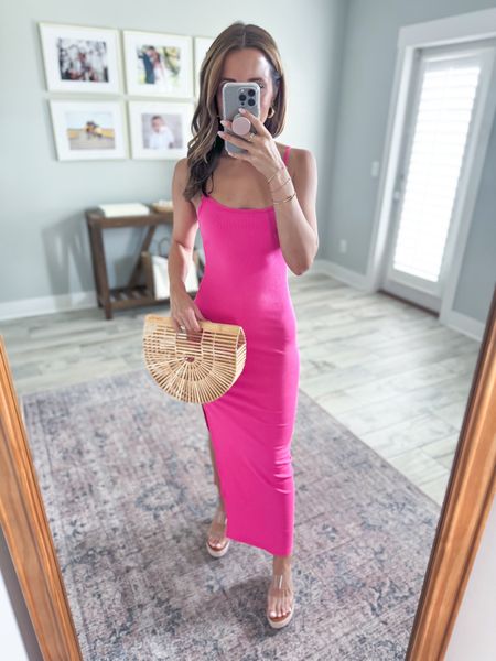 Amazon vacation outfits. Amazon resort wear. Amazon pink maxi in XS. Spring dresses. Honeymoon outfit. Bachelorette party. Beach vacation. Cruise outfits. Clear wedges are TTS. 

*Wearing XS in each and small in jumpsuit. 

#LTKshoecrush #LTKtravel #LTKwedding