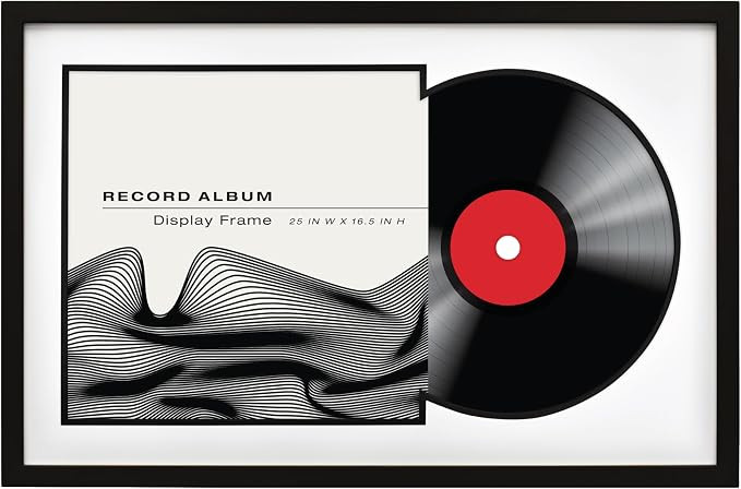 MCS Double Matte Record Album Frame, 16.5x25 Record Frame, Black Frame for LP Vinyl Record & Jack... | Amazon (US)