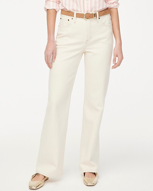 Petite slim-wide leg ecru jean in all-day stretch | J.Crew Factory
